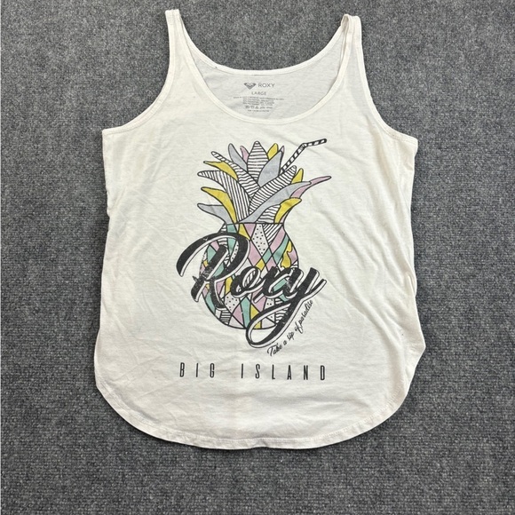 ROXY Women’s Pineapple Graphic “Big Island” Tank Top size: Large - Picture 1 of 6